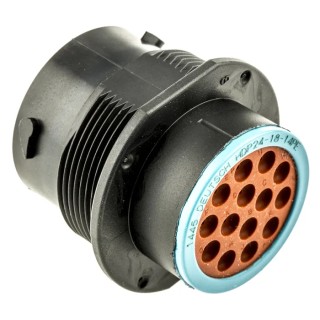 Deutsch Circular Connector 14 Contacts 1.59 mm Cable Socket Male IP67 Straight HD20 Series HDP24-18-14PE
