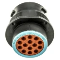 Deutsch Circular Connector 14 Contacts 1.59 mm Cable Socket Male IP67 Straight HD20 Series HDP24-18-14PE