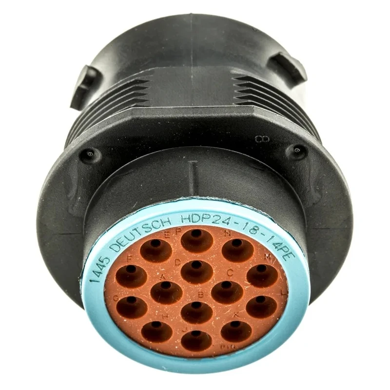 Deutsch Circular Connector 14 Contacts 1.59 mm Cable Socket Male IP67 Straight HD20 Series HDP24-18-14PE