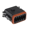 Deutsch DT Series Automotive Connector Male 12 Way Crimp IP6K9K IP68 Black DT0612SA-CE10