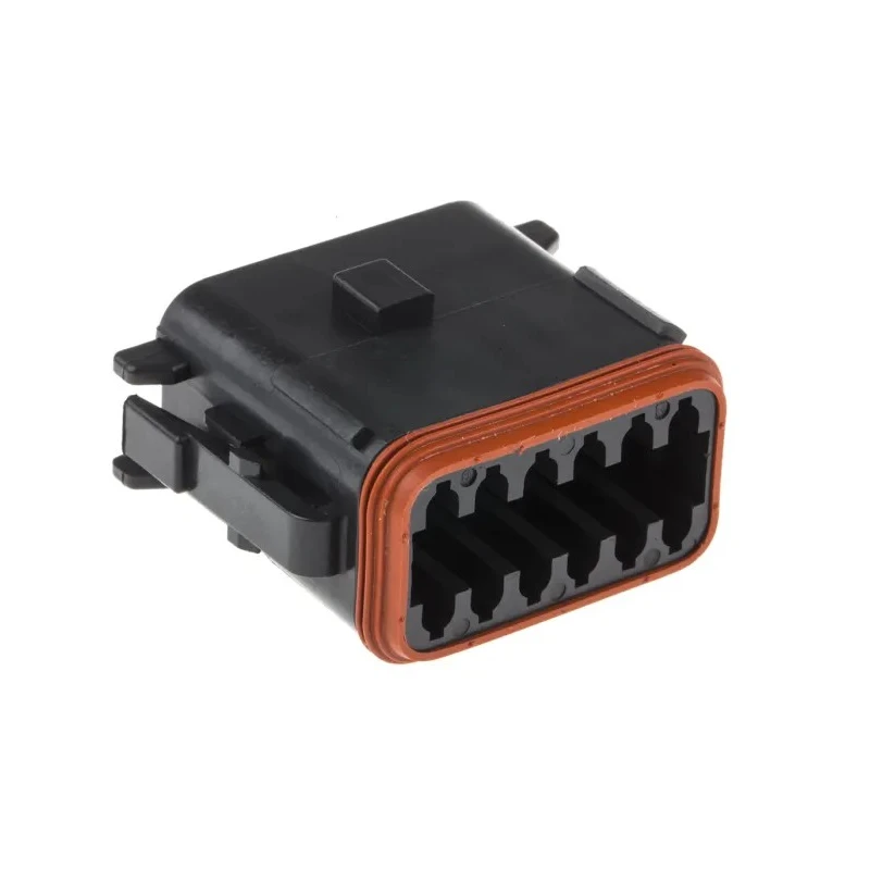 Deutsch DT Series Automotive Connector Male 12 Way Crimp IP6K9K IP68 Black DT0612SA-CE10