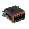 Deutsch DT Series Automotive Connector Male 12 Way Crimp IP6K9K IP68 Black DT0612SA-CE10