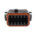 Deutsch DT Series Automotive Connector Male 12 Way Crimp IP6K9K IP68 Black DT0612SA-CE10