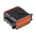 Deutsch DT Series Automotive Connector Male 12 Way Crimp IP6K9K IP68 Black DT0612SA-CE10