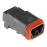 Deutsch DT Series Automotive Connector Male, Black, Bulkhead Mount, 2 Way Crimp Termination, IP68, 13A DT06-2S-CE06