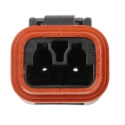 Deutsch DT Series Automotive Connector Male, Black, Bulkhead Mount, 2 Way Crimp Termination, IP68, 13A DT06-2S-CE06
