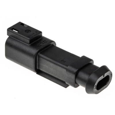 Deutsch DT Series Plastic 4 Way Connector Housing, Straight, Black, 14–20AWG, DT04-2P-CE09