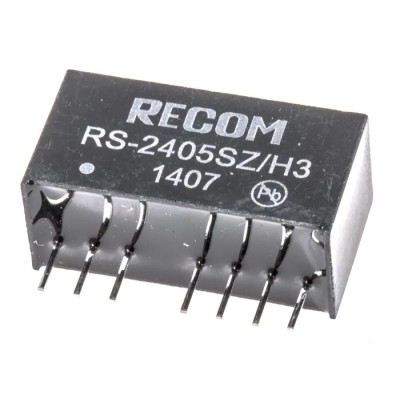 Recom Regulated DC-DC Converter RS-2405SZ/H3, 5V DC Output, 400mA, 9–36V DC Input, 2W, SIP-8, Through Hole