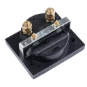HOBUT Analogue Panel Ammeter, 80 A DC, ±8% Accuracy, 63.5 mm x 62.5 mm Panel, Moving Magnet R68M-80A-001