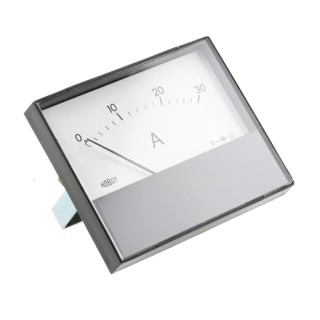 HOBUT Analogue Panel Ammeter, 120 A DC, 63.5 mm x 62.5 mm, ±8% Accuracy, Moving Magnet R68M-30A-001