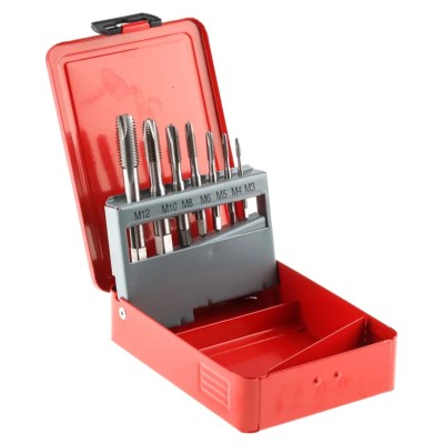 RS PRO Tap Set M3 to M12 Spiral Point Metric Hand Tap HSS, 7-Piece 427-963