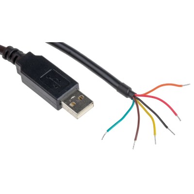 FTDI Chip TTL to USB Serial Converter Cable, 3.3V, 1.8m, 6 Core, TTL-232R-3V3-WE