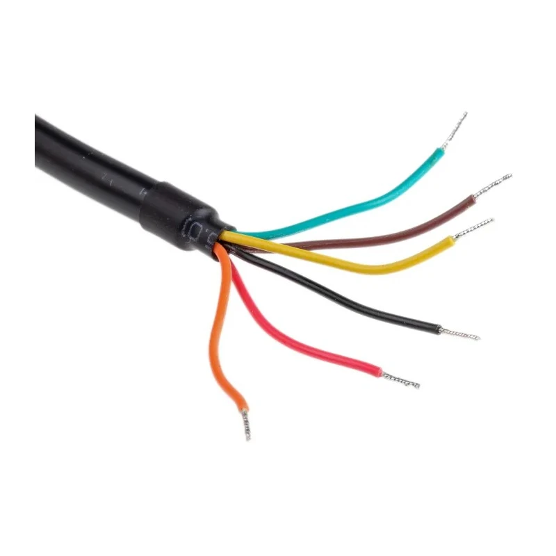 FTDI Chip TTL to USB Serial Converter Cable, 3.3V, 1.8m, 6 Core, TTL-232R-3V3-WE