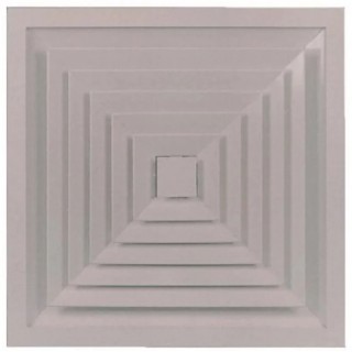 RS PRO White Aluminium Vent Grille, Square Face, 445 x 445 mm, 36.2 mm Flange Width 432-845