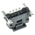 ERNI MiniBridge Series Straight Surface PCB Header, 4 Contacts, 1.27 mm Pitch, 8A, 300V, Shrouded, 214017 / 214017-E