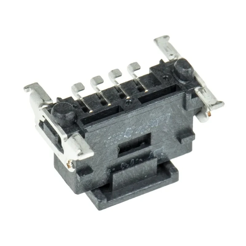 ERNI MiniBridge Series Straight Surface PCB Header, 4 Contacts, 1.27 mm Pitch, 8A, 300V, Shrouded, 214017 / 214017-E