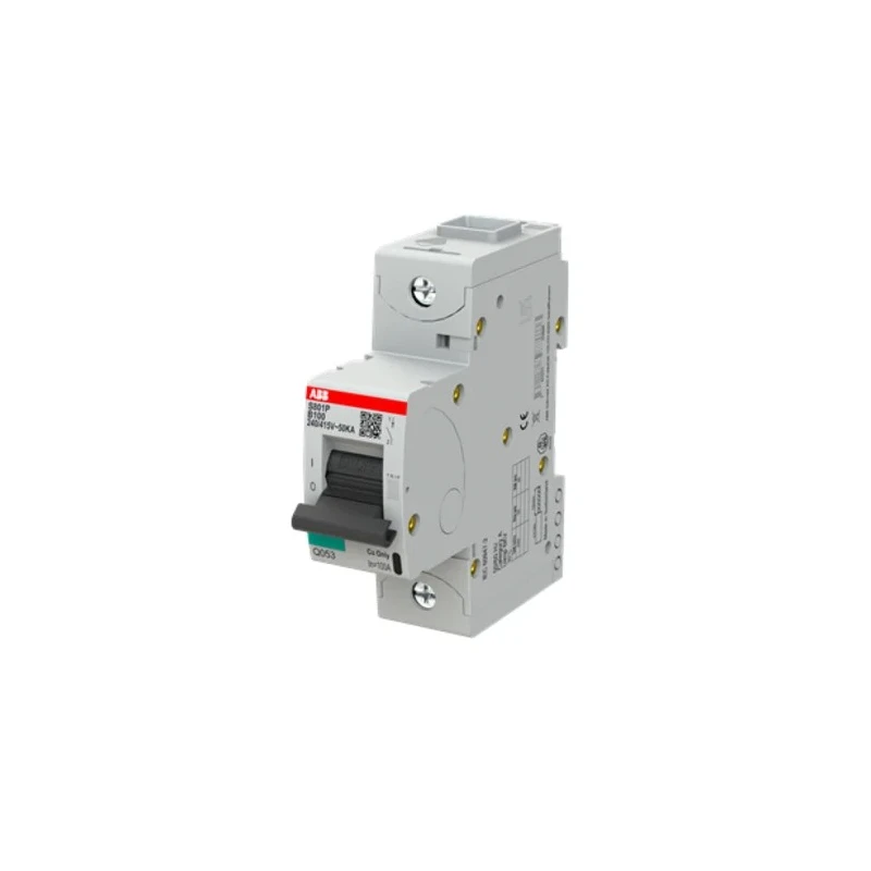 ABB S800N Miniature Circuit Breaker 1-Pole 100A Type B 690V AC 125V DC 36kA Breaking Capacity 2CCG001215R0001