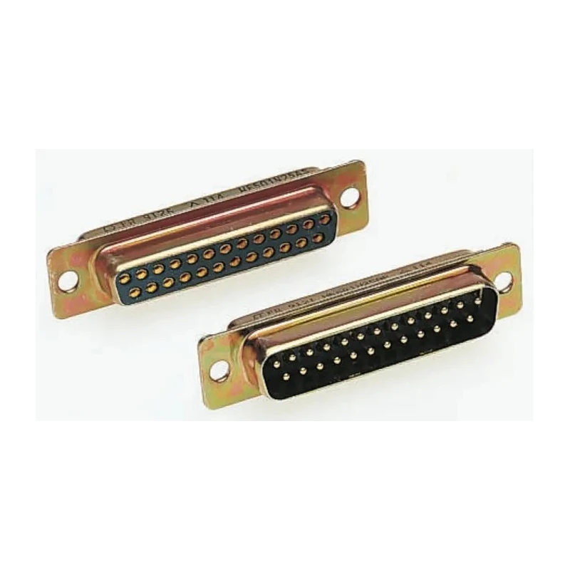 ITT Cannon ORIGINAL D-Sub Connector 37 Way Female Through Hole Straight Steel Housing 5A 121073-2158 D