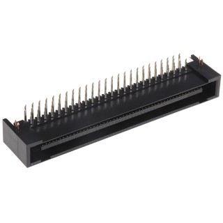 JAE Right Angle Through Hole PCB Header, 100 Contacts, 1.27mm Pitch, 2 Row, Shrouded, 1A, 500V TX25
