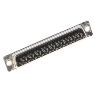 ITT Cannon ORIGINAL D-Sub Connector 37 Way Straight Panel Mount Female 120 in Through Hole 121073-2308 D