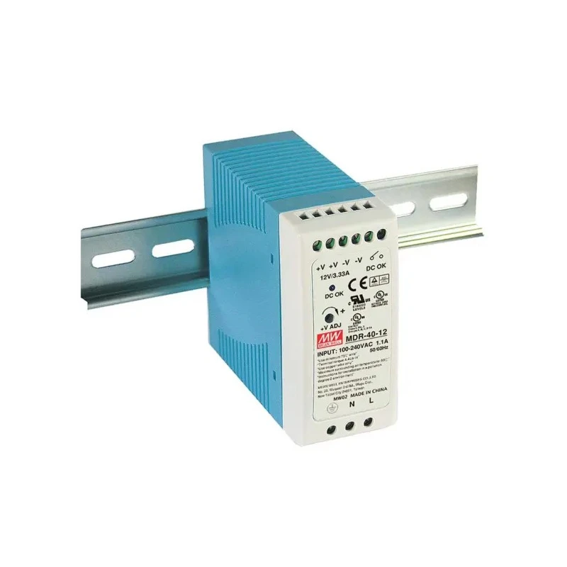MEAN WELL MDR Switched Mode DIN Rail Power Supply 264V AC Input, 56V DC Output, 40W, 830mA, Single Output, MDR-40-48