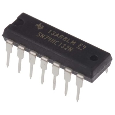Texas Instruments 4-Channel 2-Input NAND Schmitt Trigger Logic Gate, Through Hole, PDIP-14, 2–6V, SN74HC132N