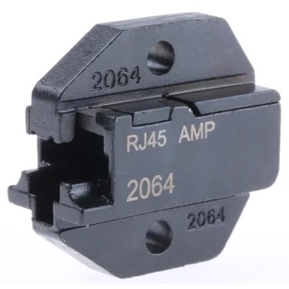 Tempo Crimp Die Set, 1300 8000 Series, Coaxial Type, Insulated, Black, For RJ45 Connectors 443-968