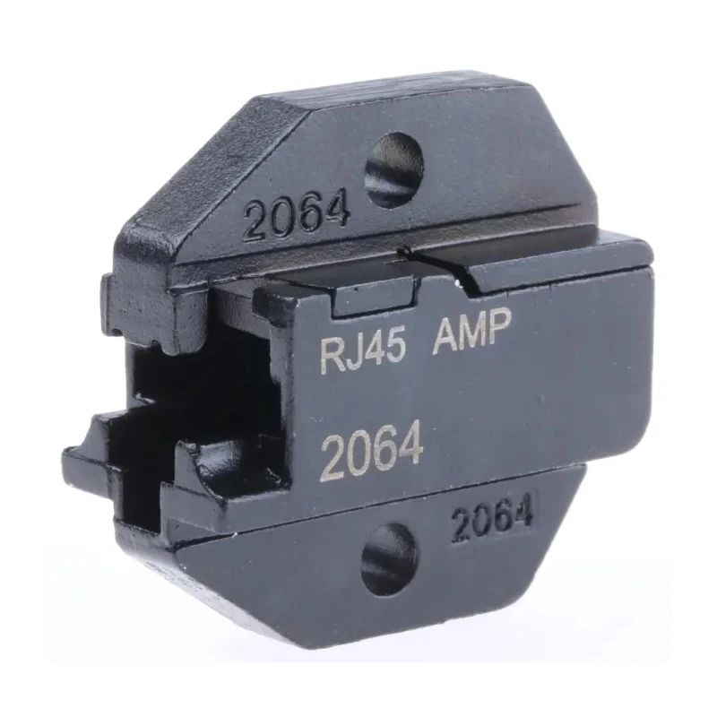 Tempo Crimp Die Set, 1300 8000 Series, Coaxial Type, Insulated, Black, For RJ45 Connectors 443-968