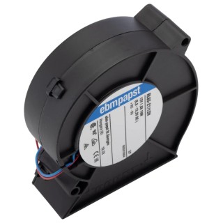 ebm-papst RL 65 Series DC Centrifugal Fan, 61 m³/h, 12V, 4900 RPM, Ball Bearing RL65-21/12H