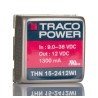 TRACOPOWER DC/DC Converter Through Hole 15W 12V DC Output 1.3A, 4:1 Input Ratio, Adjustable 10.8 - 13.2V, 9 - 36V THN 15-2412WI