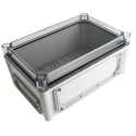 Fibox Flanged EK Series Polycarbonate Enclosure, Transparent Lid, , IP67, IK08, 130 mm Height, 280 mm Length, 190 mm IP66