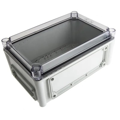 Fibox Flanged EK Series Polycarbonate Enclosure, Transparent Lid, , IP67, IK08, 130 mm Height, 280 mm Length, 190 mm IP66