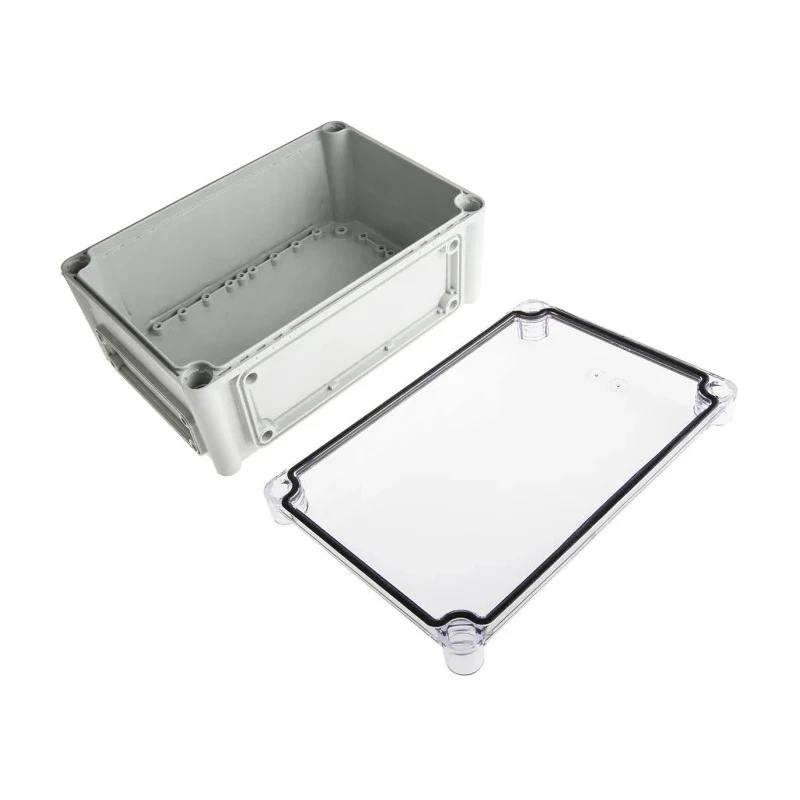 Fibox Flanged EK Series Polycarbonate Enclosure, Transparent Lid, , IP67, IK08, 130 mm Height, 280 mm Length, 190 mm IP66