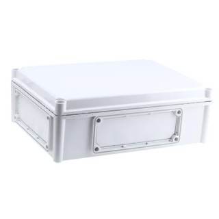 Fibox Flanged EK Series Polycarbonate Enclosure, Grey Lid, IP67, IP66, IK08, 130x380x280 mm EKPE 130 G ENCLOSURE