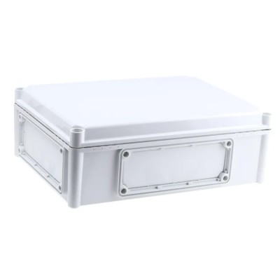 Fibox Flanged EK Series Polycarbonate Enclosure, Grey Lid, IP67, IP66, IK08, 130x380x280 mm EKPE 130 G ENCLOSURE