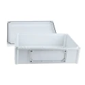 Fibox Flanged EK Series Polycarbonate Enclosure, Grey Lid, IP67, IP66, IK08, 130x380x280 mm EKPE 130 G ENCLOSURE