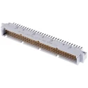 RS PRO DIN 41612 Connector 96 Way 2.54 mm Pitch 3 Row Male Right Angle Through Hole Type C/2 Solder Class C2 Gold 251-419