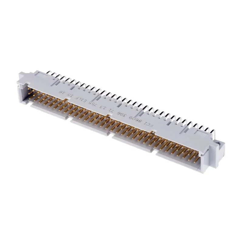 RS PRO DIN 41612 Connector 96 Way 2.54 mm Pitch 3 Row Male Right Angle Through Hole Type C/2 Solder Class C2 Gold 251-419
