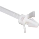 HellermannTyton Cable Tie Non-Releasable Polyamide 66, Natural, 200 mm x 4.7 mm, Mounting Clip, UL 111-85729 T50RSFM-PA66-NA
