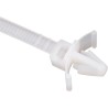 HellermannTyton Cable Tie Non-Releasable Polyamide 66, Natural, 200 mm x 4.7 mm, Mounting Clip, UL 111-85729 T50RSFM-PA66-NA