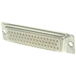 Amphenol Communications Solutions 50 Way Straight Through Hole D-Sub Connector Female, 2.76 mm Pitch, Steel DD50S364TLF