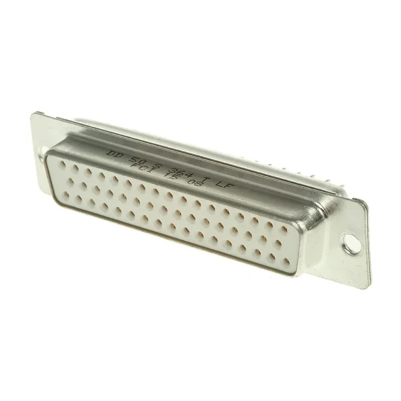 Amphenol Communications Solutions 50 Way Straight Through Hole D-Sub Connector Female, 2.76 mm Pitch, Steel DD50S364TLF