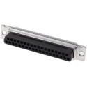 Amphenol Communications Solutions D-Sub Connector, 37-Way, Female, Cable Mount, Straight, 2.76 mm Pitch, Steel 865637SLTLF