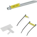HellermannTyton Label Holder for Cable Tie Style Cable Markers, Ethylene Vinyl Acetate, HC12 Series 525-13703 HC12-70-PEUV-CL