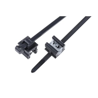 HellermannTyton Cable Tie Assembly 200 mm x 4.6 mm Black Polyamide 66 156-00020 T50ROSEC20-PA66HS/PA66HIRHS-BK