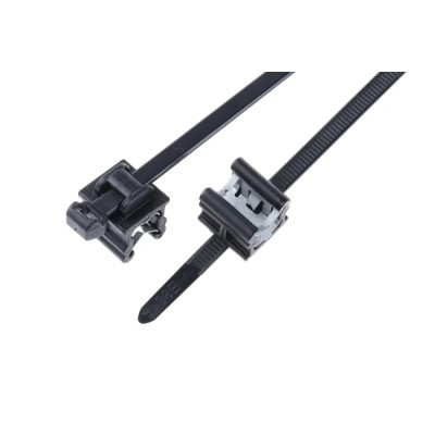 HellermannTyton Cable Tie Assembly 200 mm x 4.6 mm Black Polyamide 66 156-00020 T50ROSEC20-PA66HS/PA66HIRHS-BK