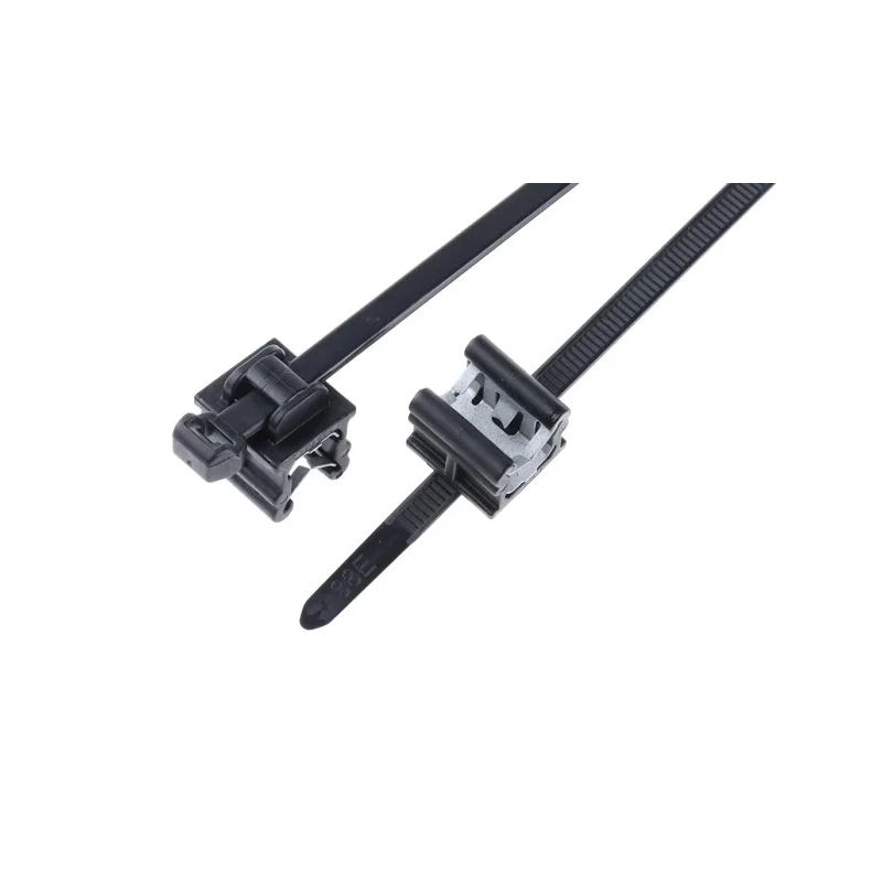 HellermannTyton Cable Tie Assembly 200 mm x 4.6 mm Black Polyamide 66 156-00020 T50ROSEC20-PA66HS/PA66HIRHS-BK