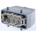 EPIC H-BE Heavy Duty Power Connector 6 Way 35A PG21 Thread Aluminium Alloy IP Rated 10082000+10170000+12954500