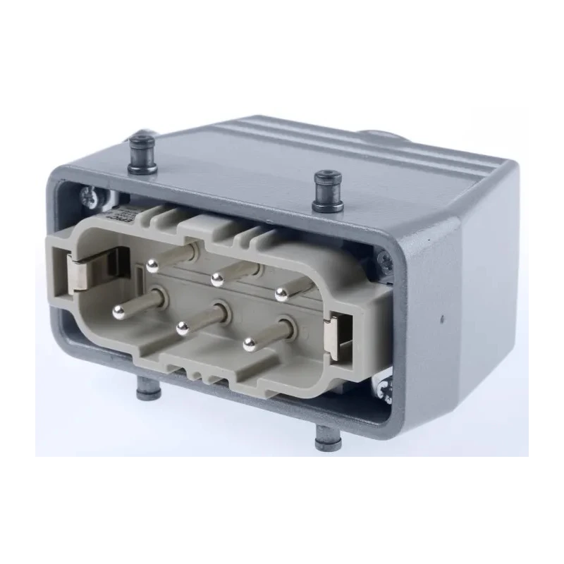 EPIC H-BE Heavy Duty Power Connector 6 Way 35A PG21 Thread Aluminium Alloy IP Rated 10082000+10170000+12954500
