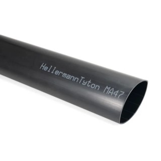 HellermannTyton Halogen Free Heat Shrink Tubing 55 mm Sleeve Diameter, 1m Length, 4:1 Shrink Ratio, Black, Cross Linked MA47